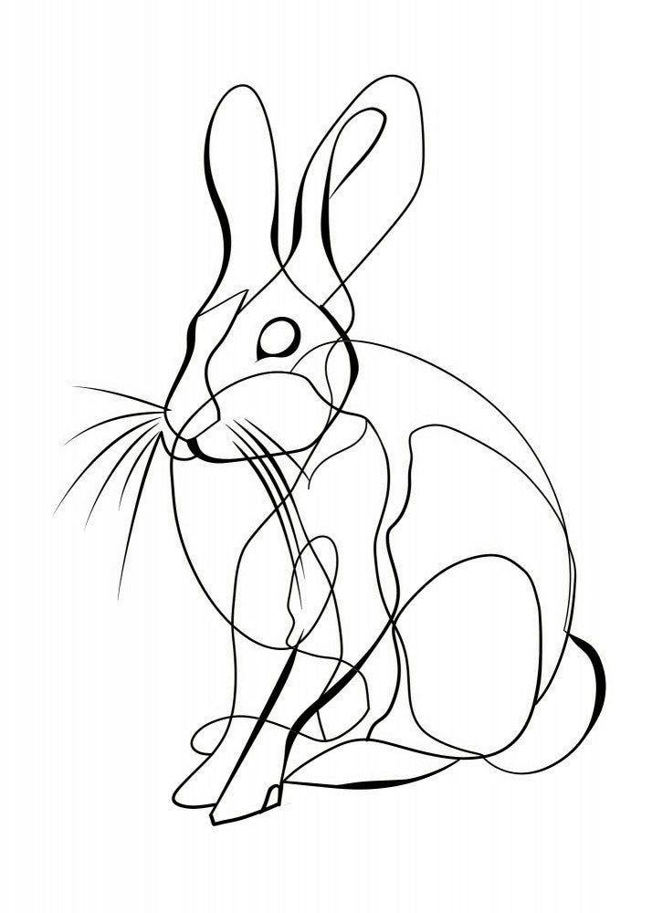 Line art Rabbit