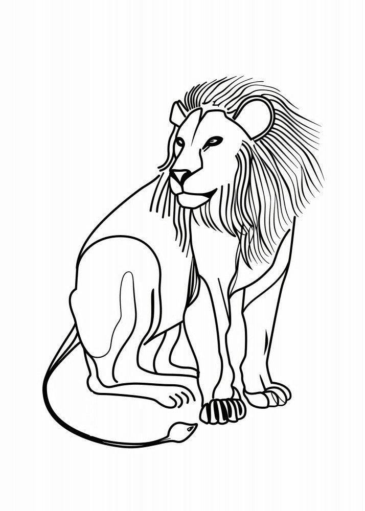 Line art Tiger