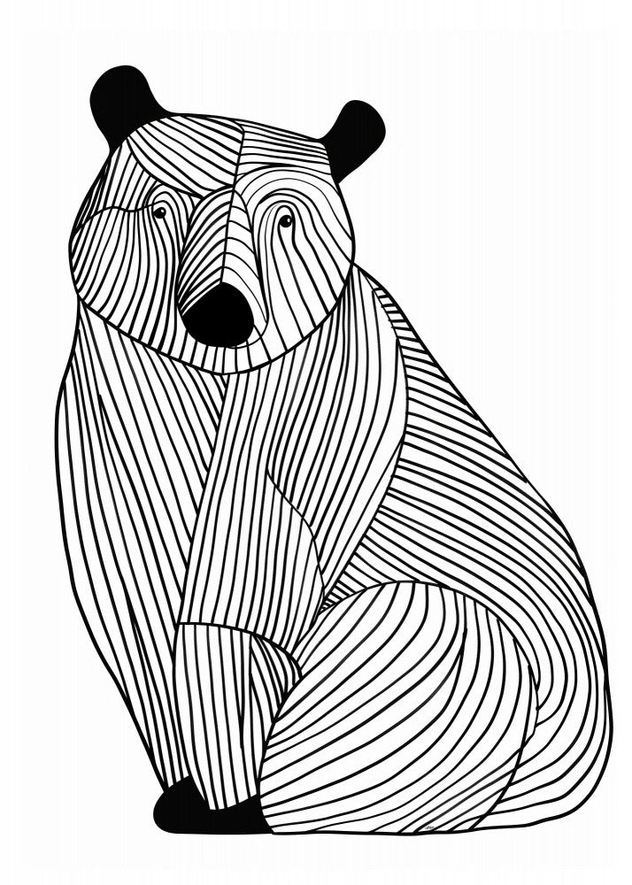 Lines art Bear