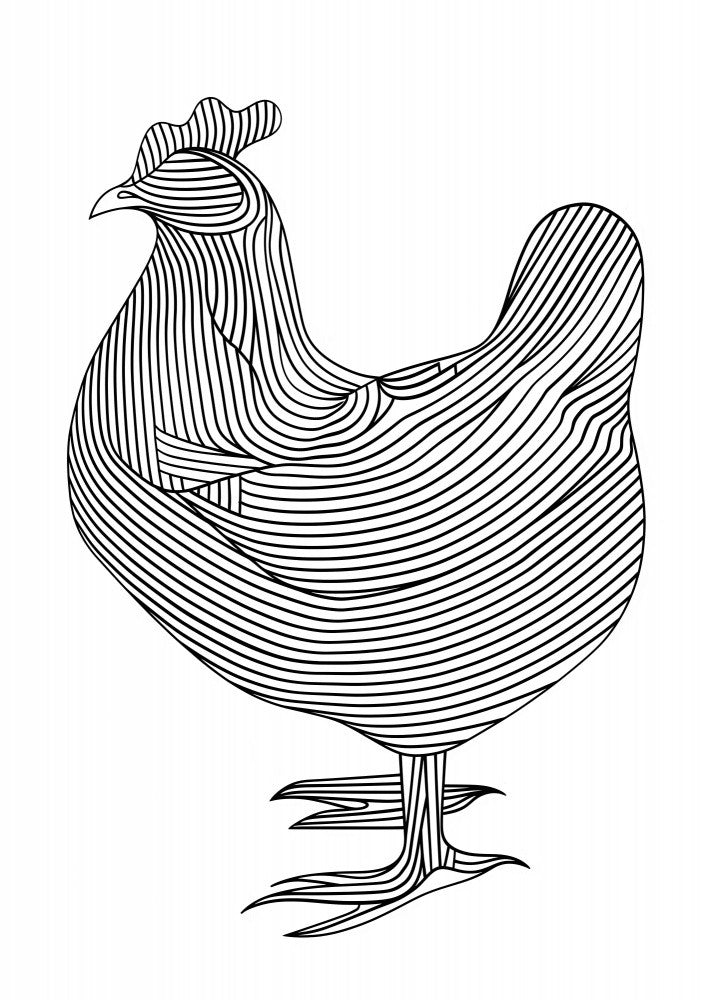 Lines art Chicken