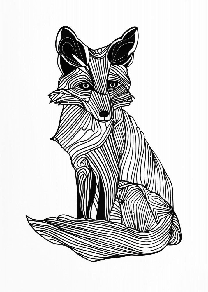 Lines art Fox