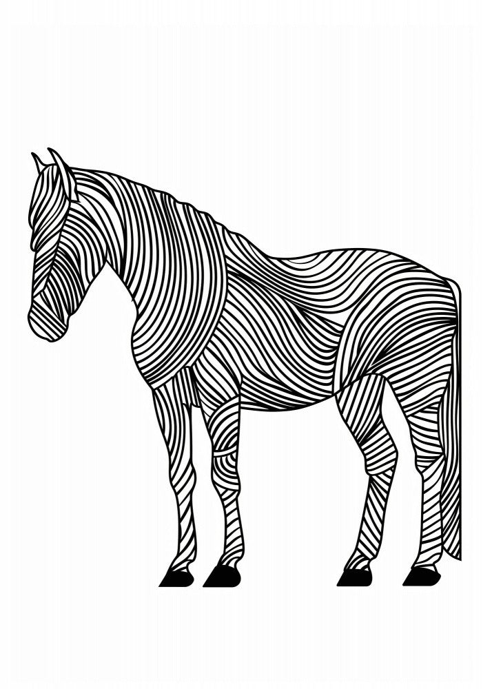Lines art Horse