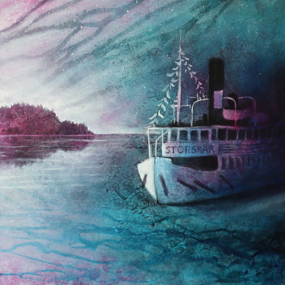 Misty morning boat