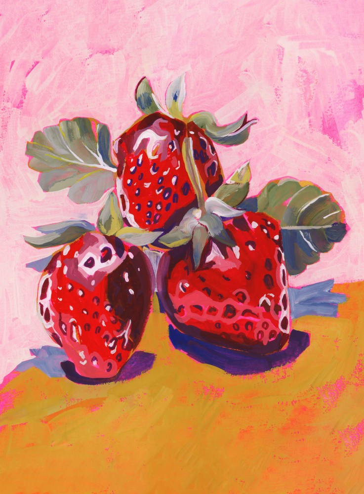 Frische Paintainly Erdbeeren