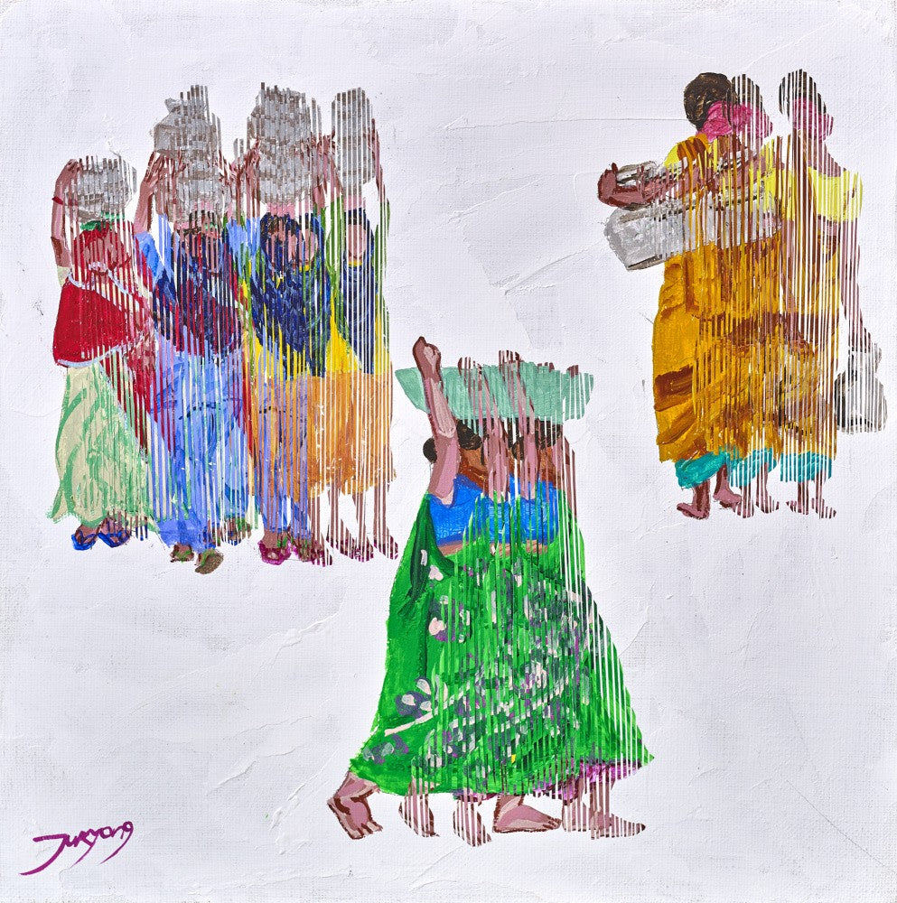 Women Carrying Water Buckets