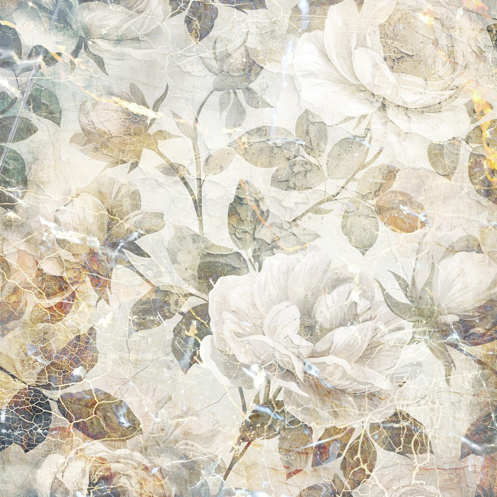 Roses and Peonies Art Illustration 01