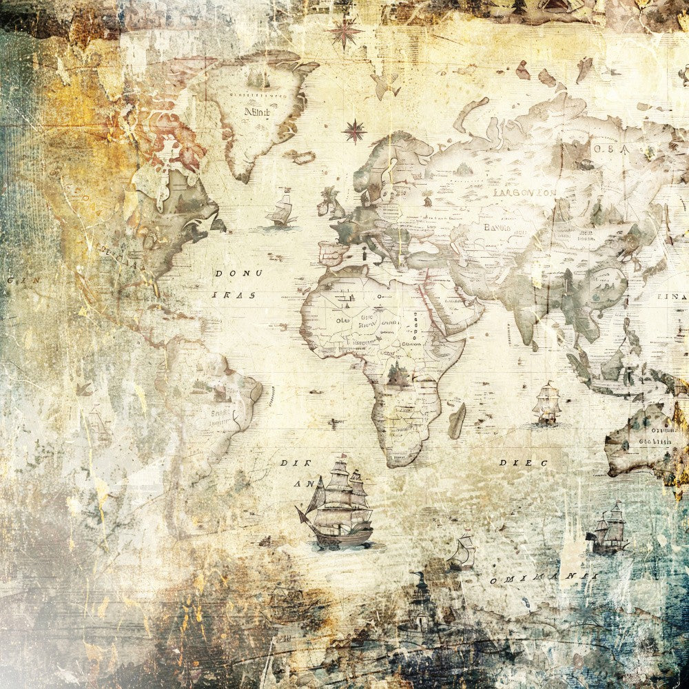 World Map Art Illustration 01