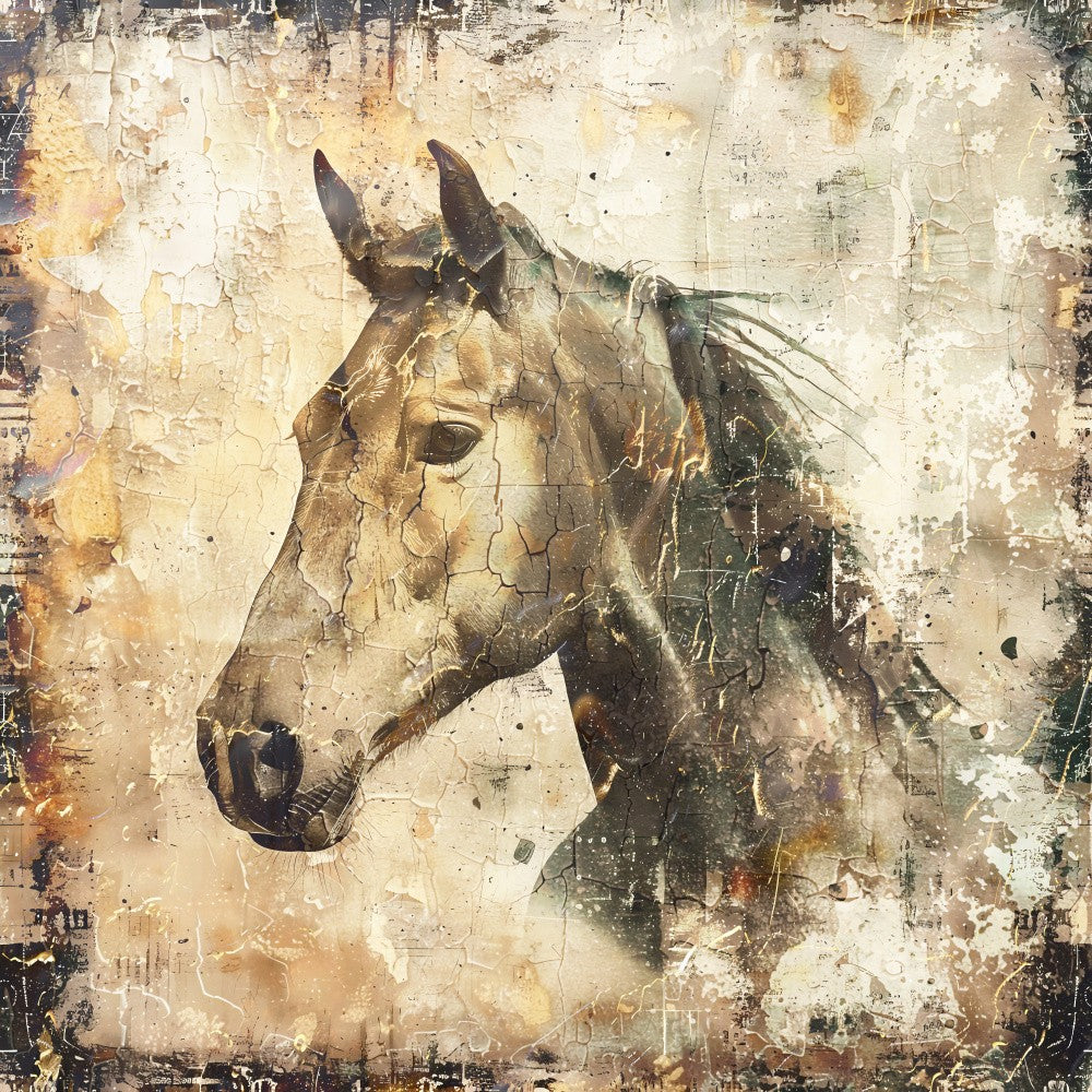 Horse Vintage Art Illustration 01