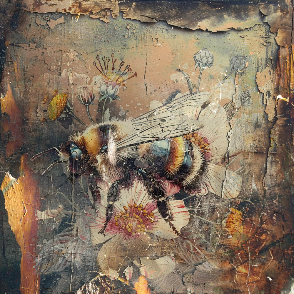 Floral Animals Vintage Art Illustration 07