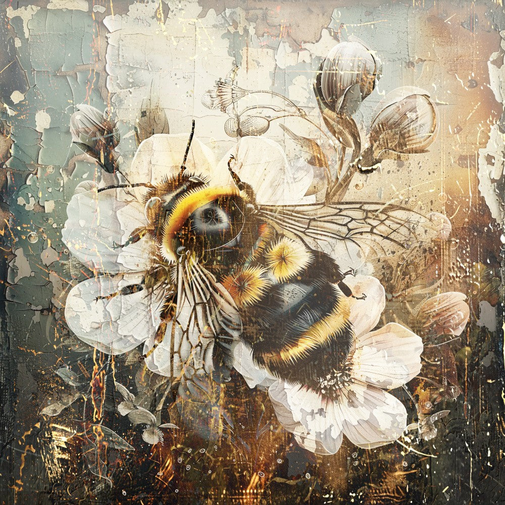 Floral Animals Vintage Art Illustration 08