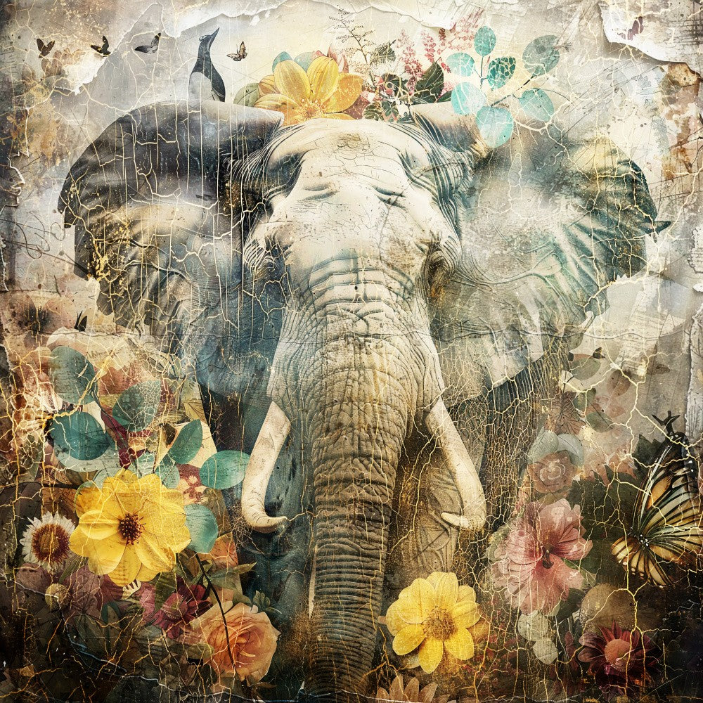 Floral Animals Vintage Art Illustration 12