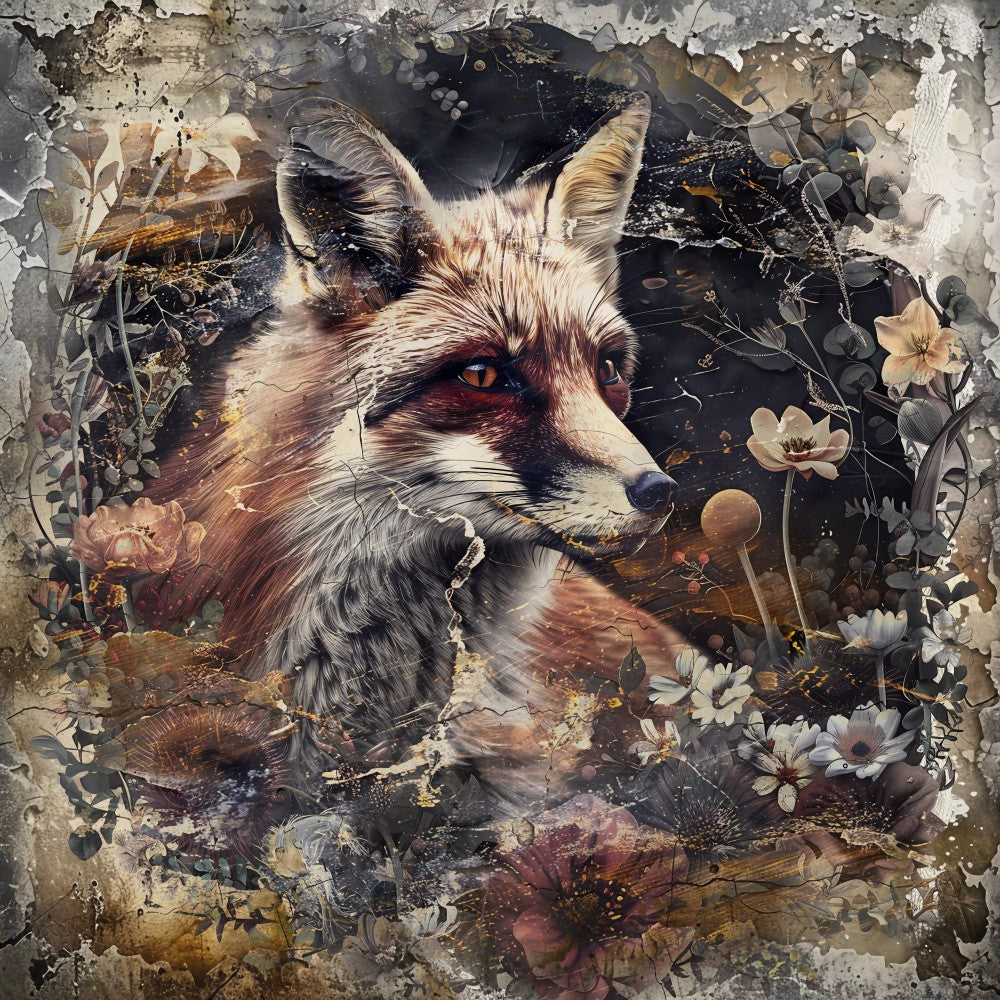 Floral Animals Vintage Art Illustration 13