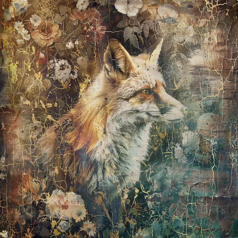 Floral Animals Vintage Art Illustration 14