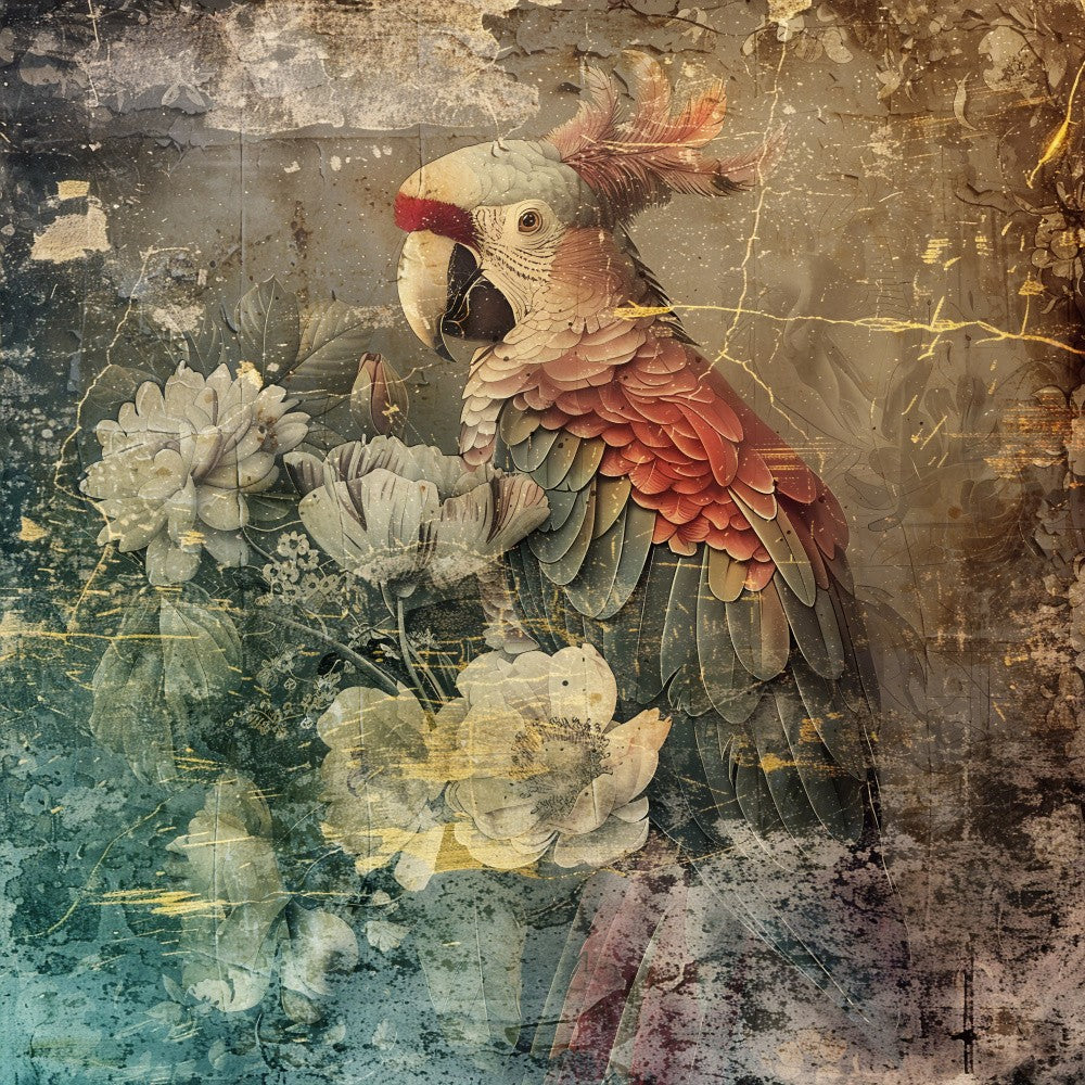 Floral Animals Vintage Art Illustration 21