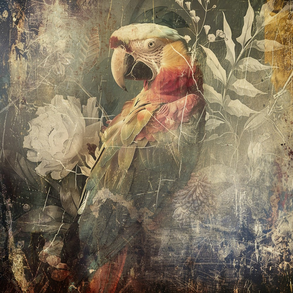 Floral Animals Vintage Art Illustration 22