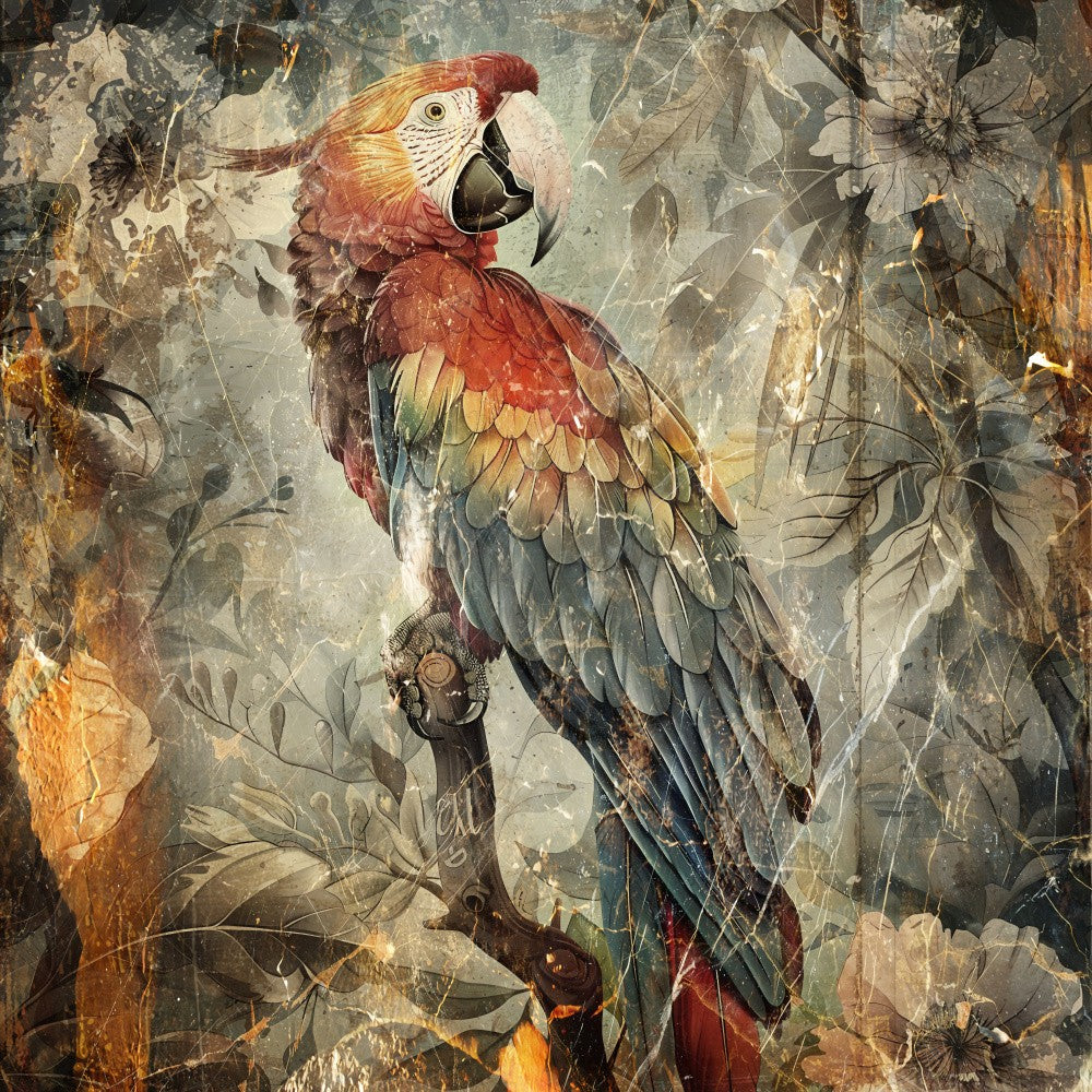 Floral Animals Vintage Art Illustration 23