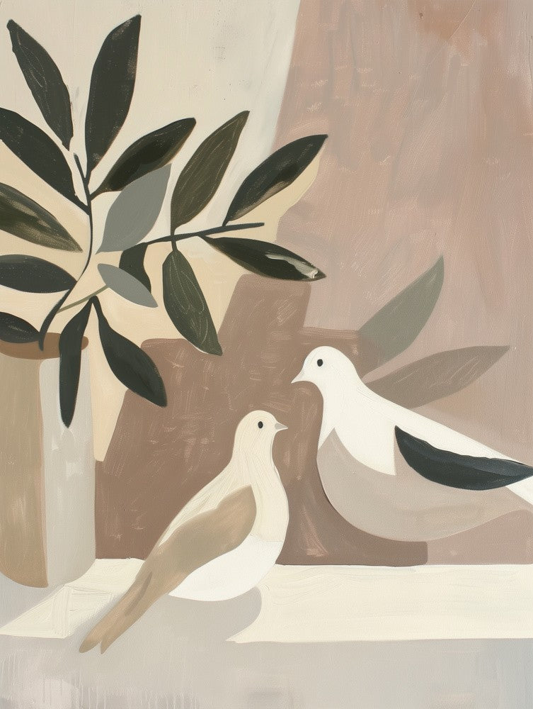 Doves On Patio