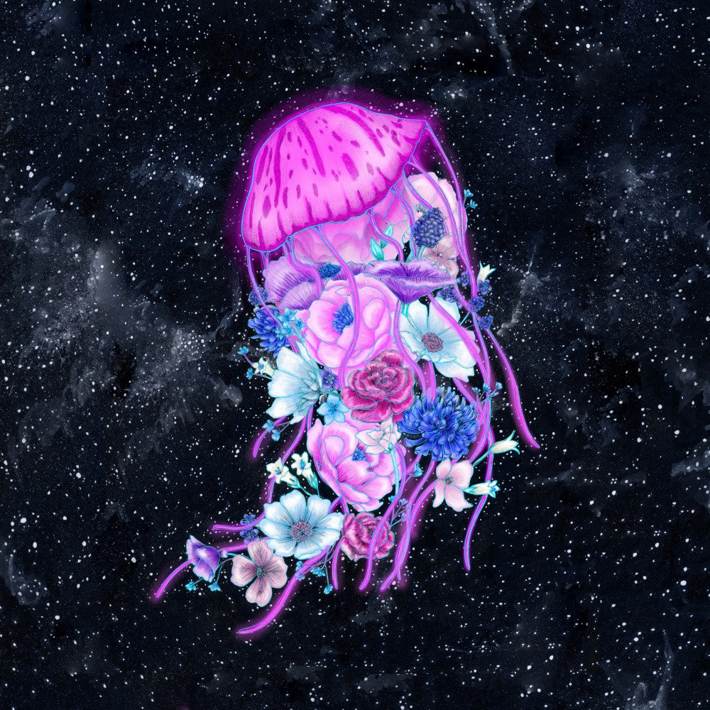 Magic Ocean Jellyfish Color Mural