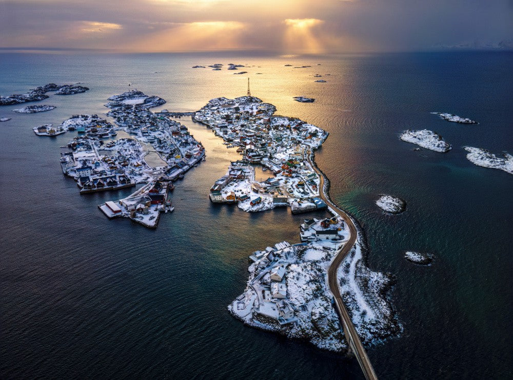 Archipelago at sunset