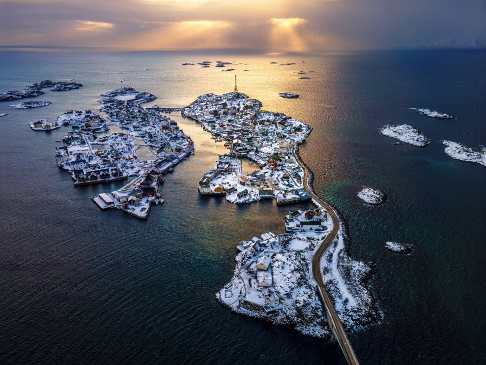 Archipelago at sunset