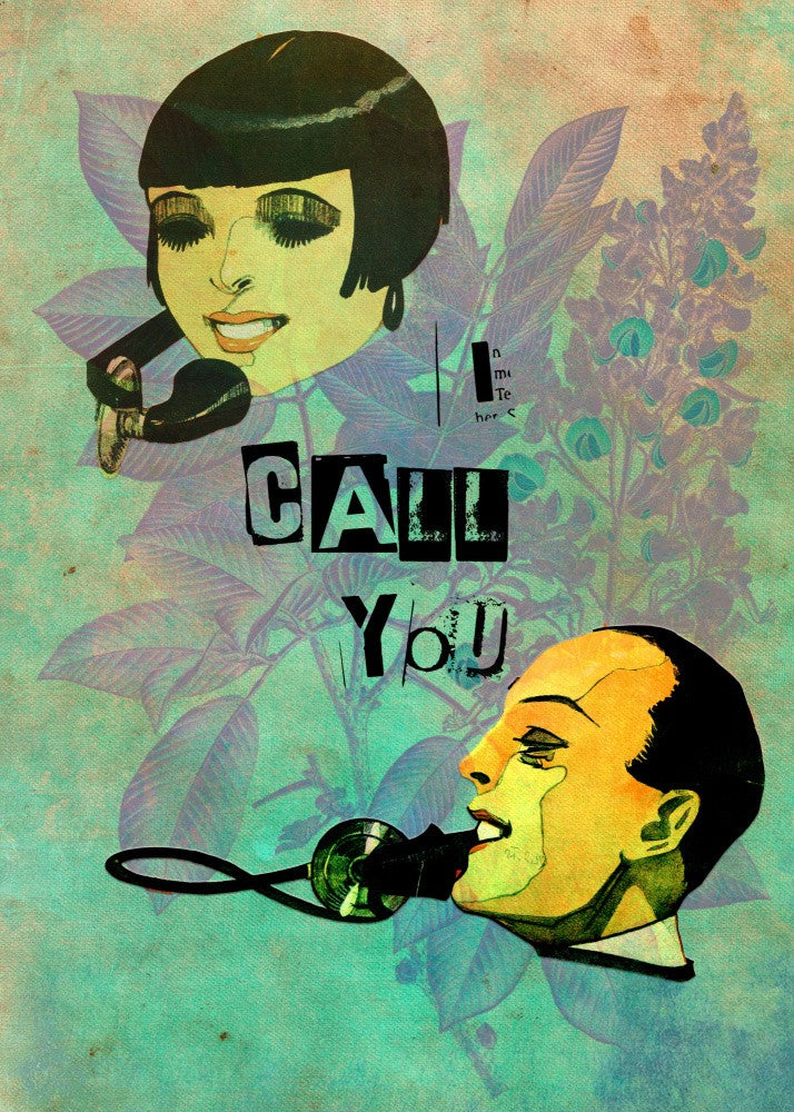 I Call You Collage Art