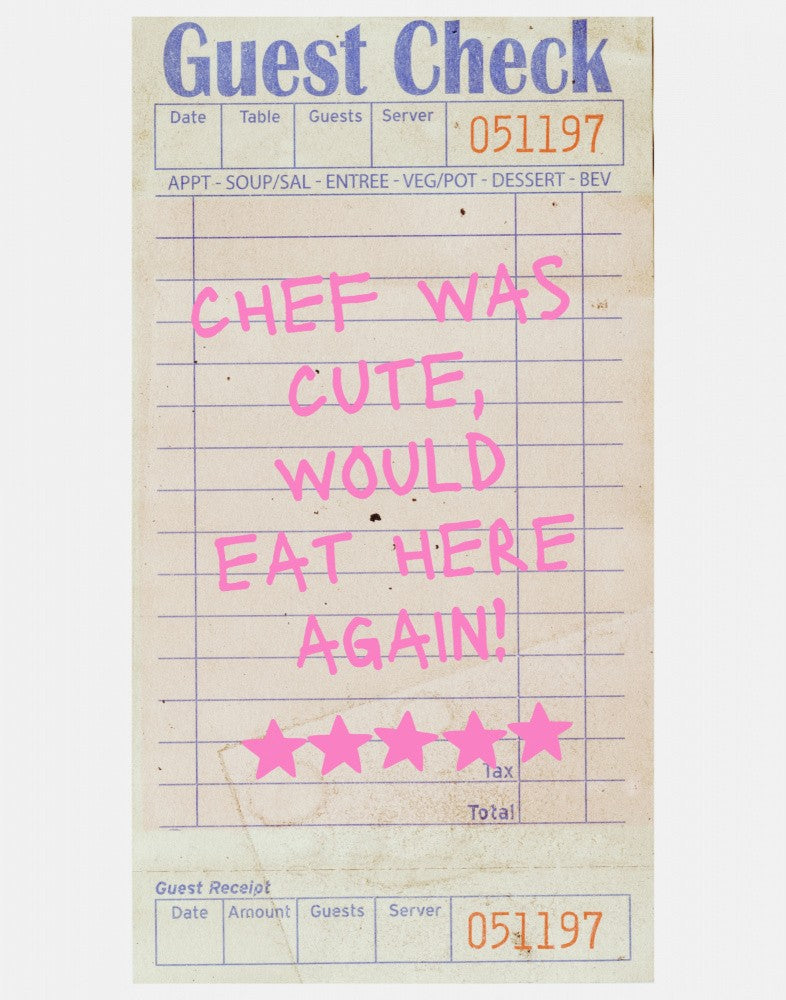 Chef Was Cute   Pink