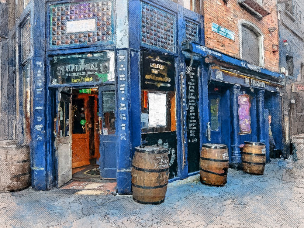 Dublin City Watercolor Art Ireland (11)