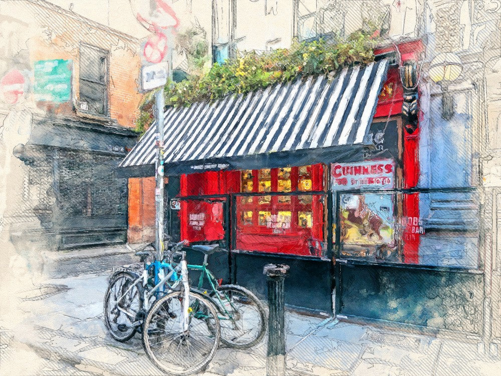 Dublin City Watercolor Art Ireland (15)