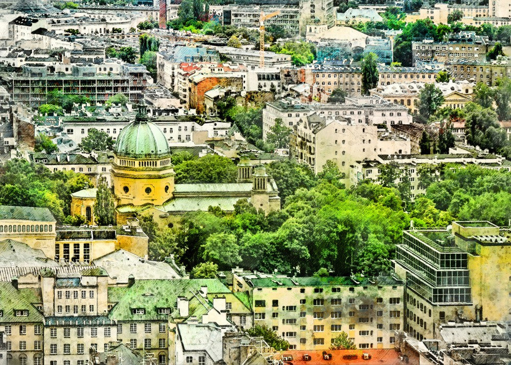 Warsaw City Watercolor Art Poland (6)