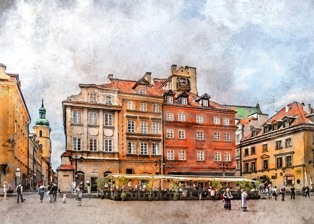 Warsaw City Watercolor Art Poland (33)