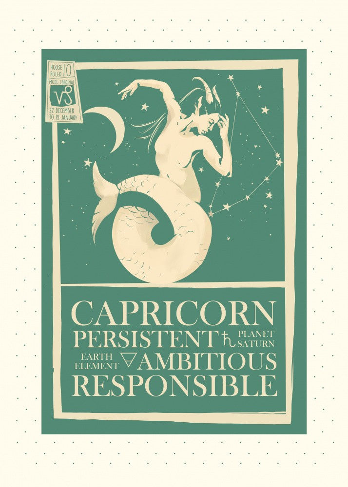 Capricorn Zodiac Poster