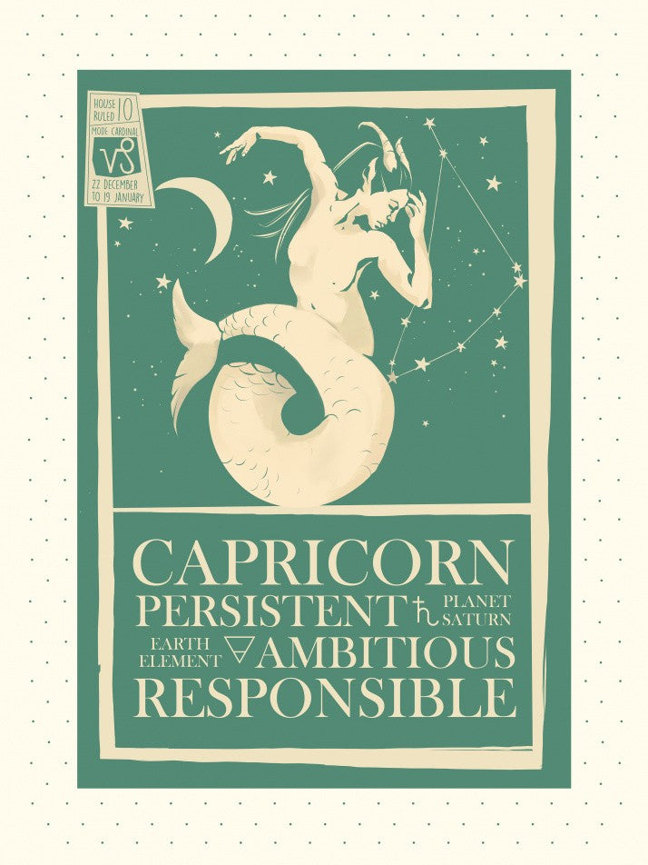 Capricorn Zodiac Poster