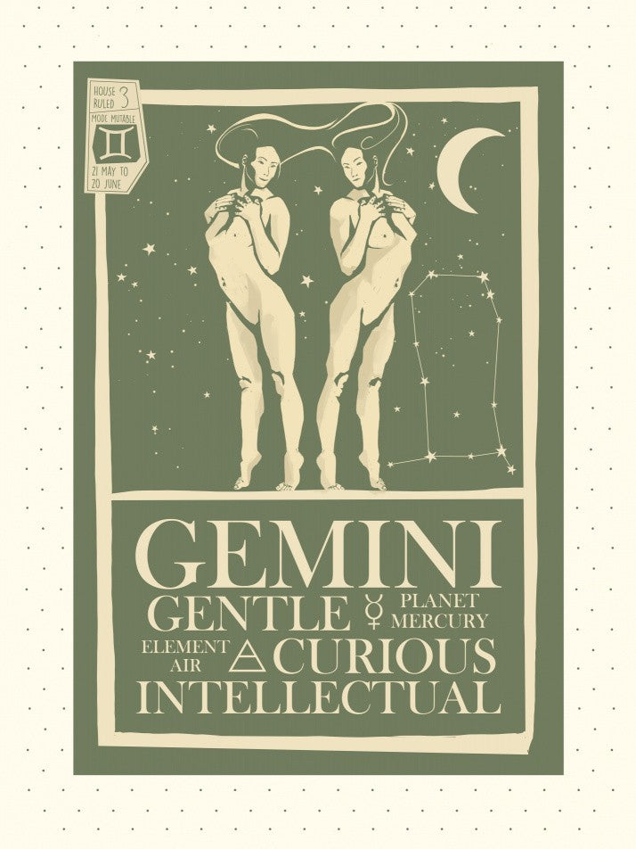 Gemini Zodiac Poster