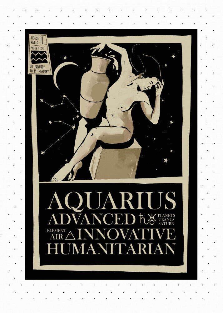Aquarius Zodiac Poster