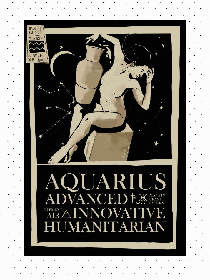 Aquarius Zodiac Poster