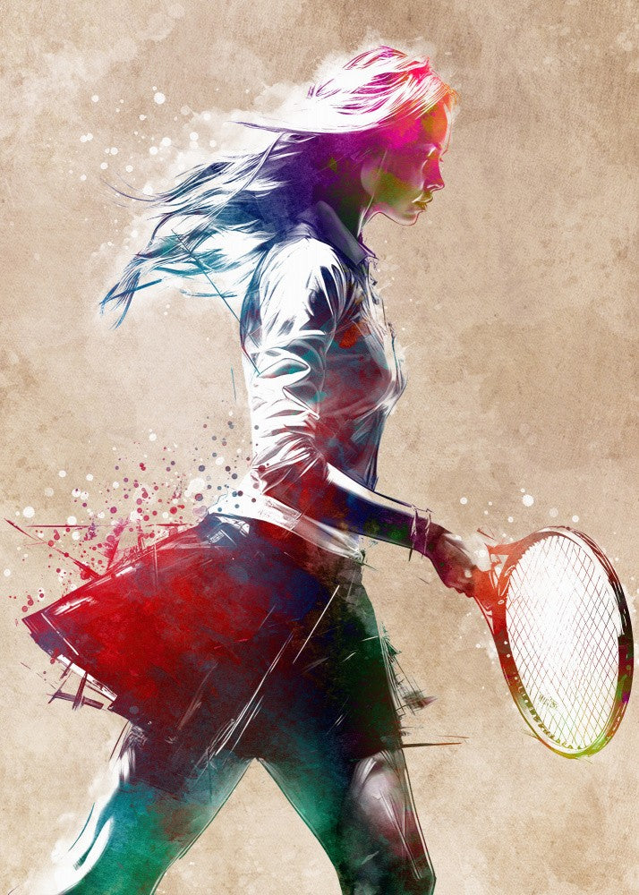 Sport Tennis Player Art (1)