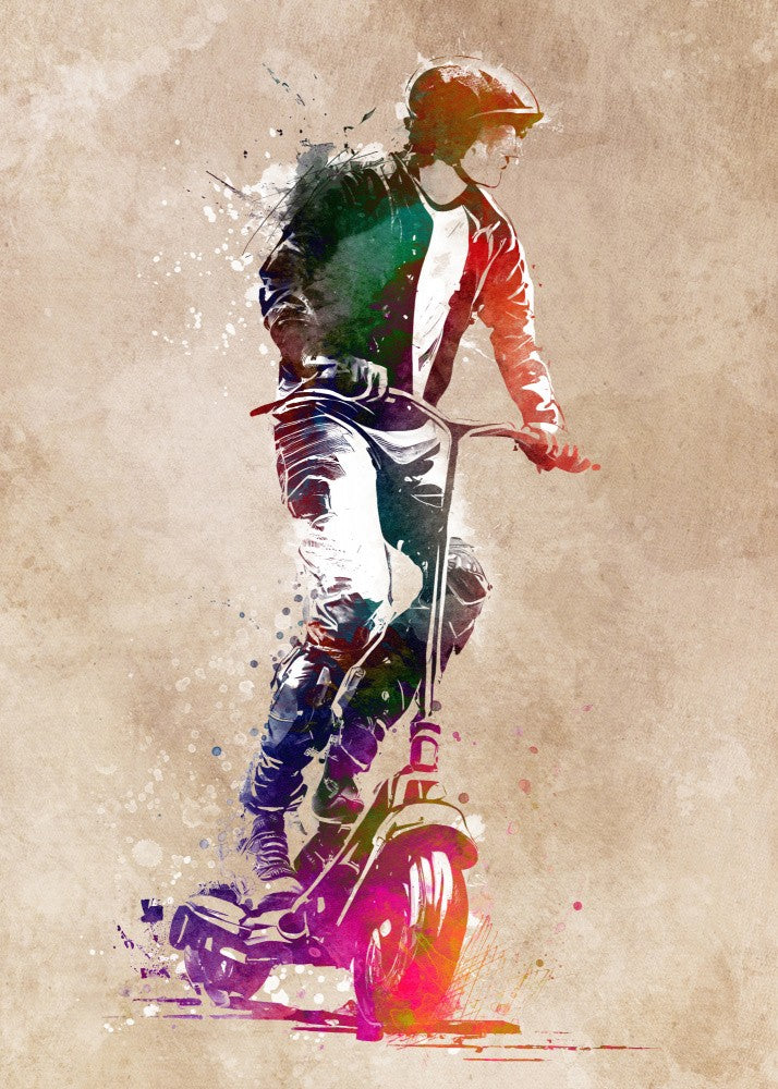 Sport Electric Scooter Art