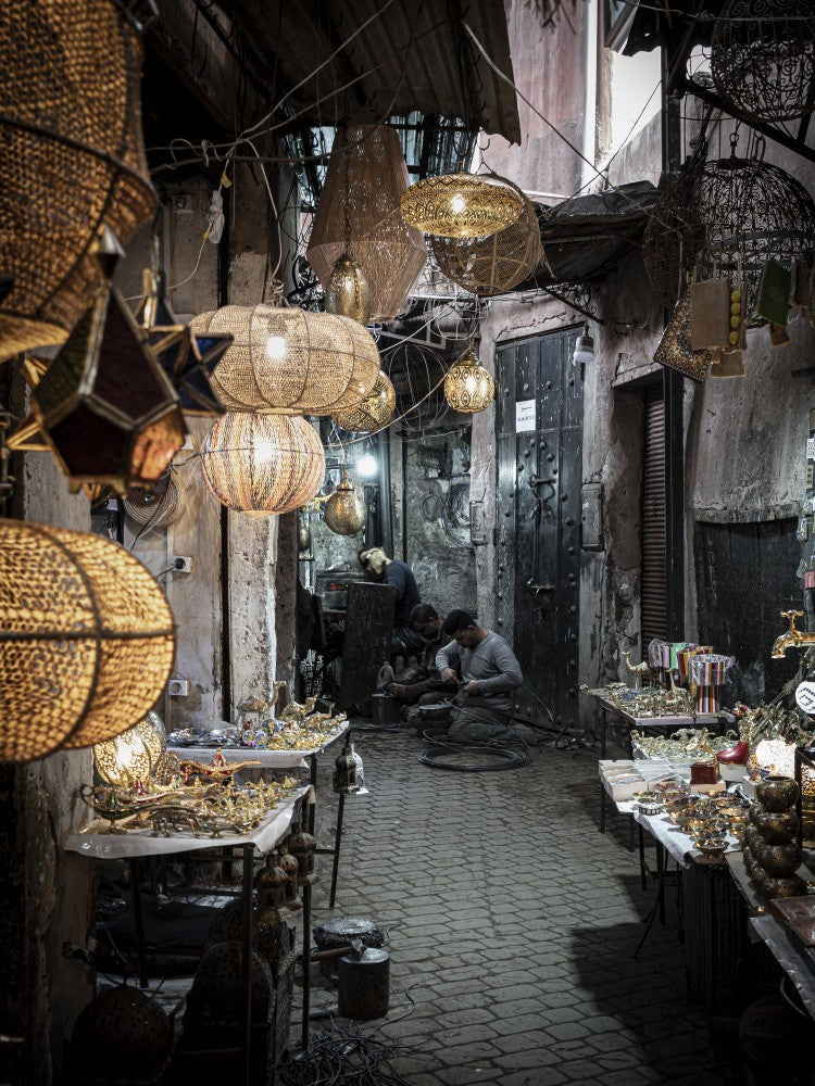 working in the streets of the medina in Marrakech