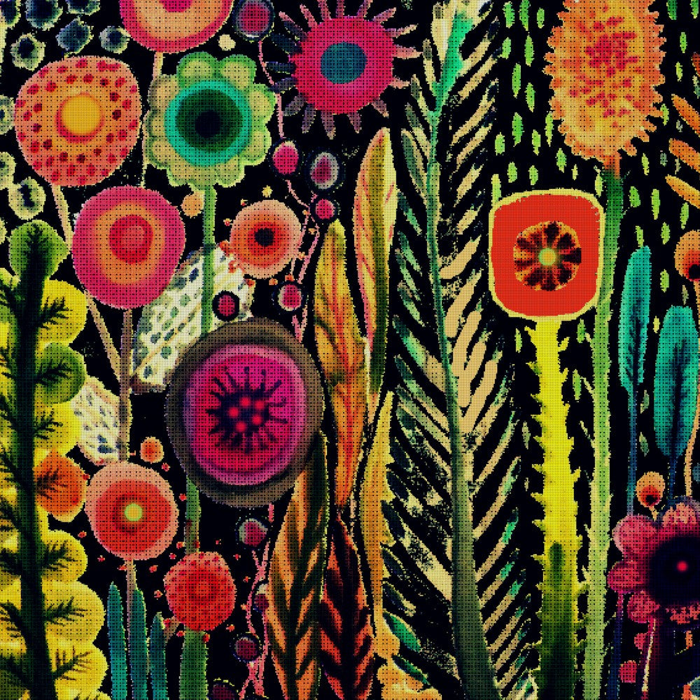 Printemps Old Fabric Square