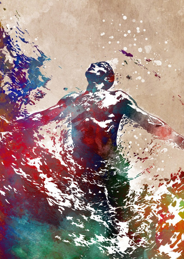 Sport Swimmer Art