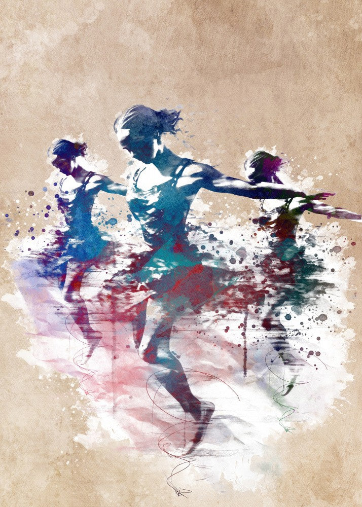Sport Synchronized Swimmers Art