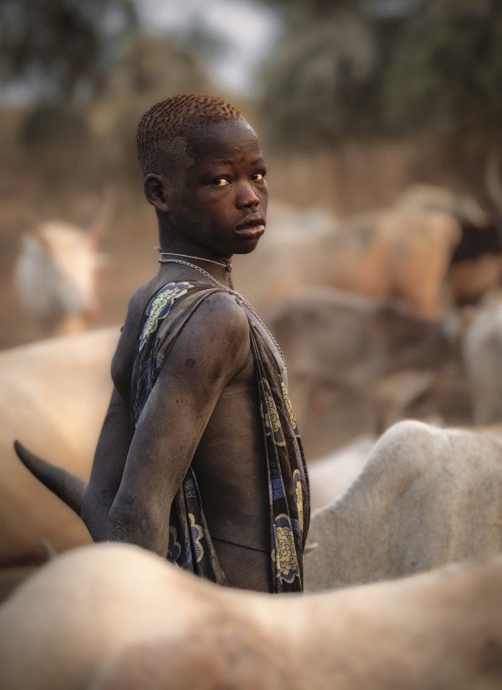 Mundari young man portrait, South Sudan