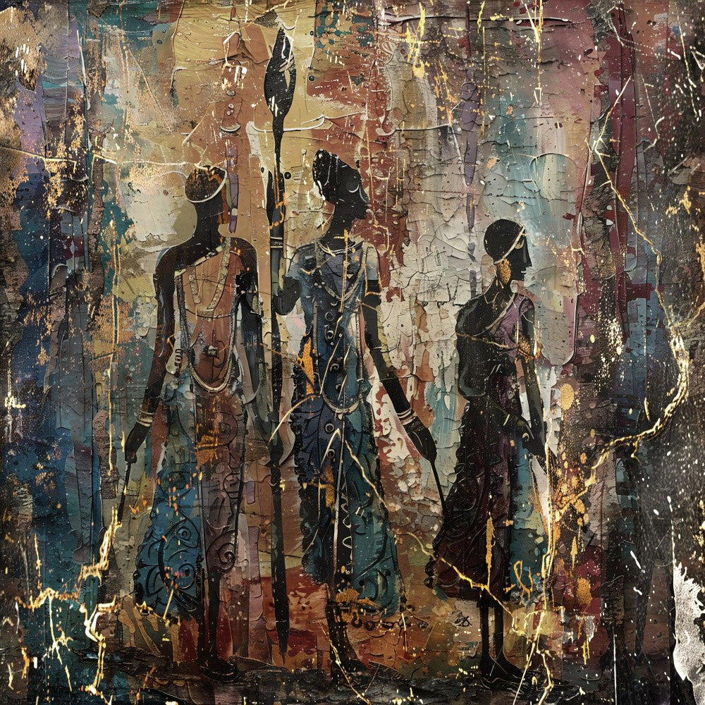 African Art Illustration Wallart 024
