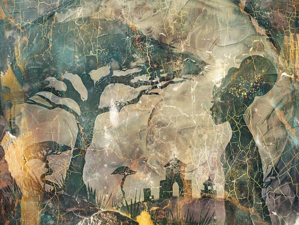 African Art Illustration Wallart 044