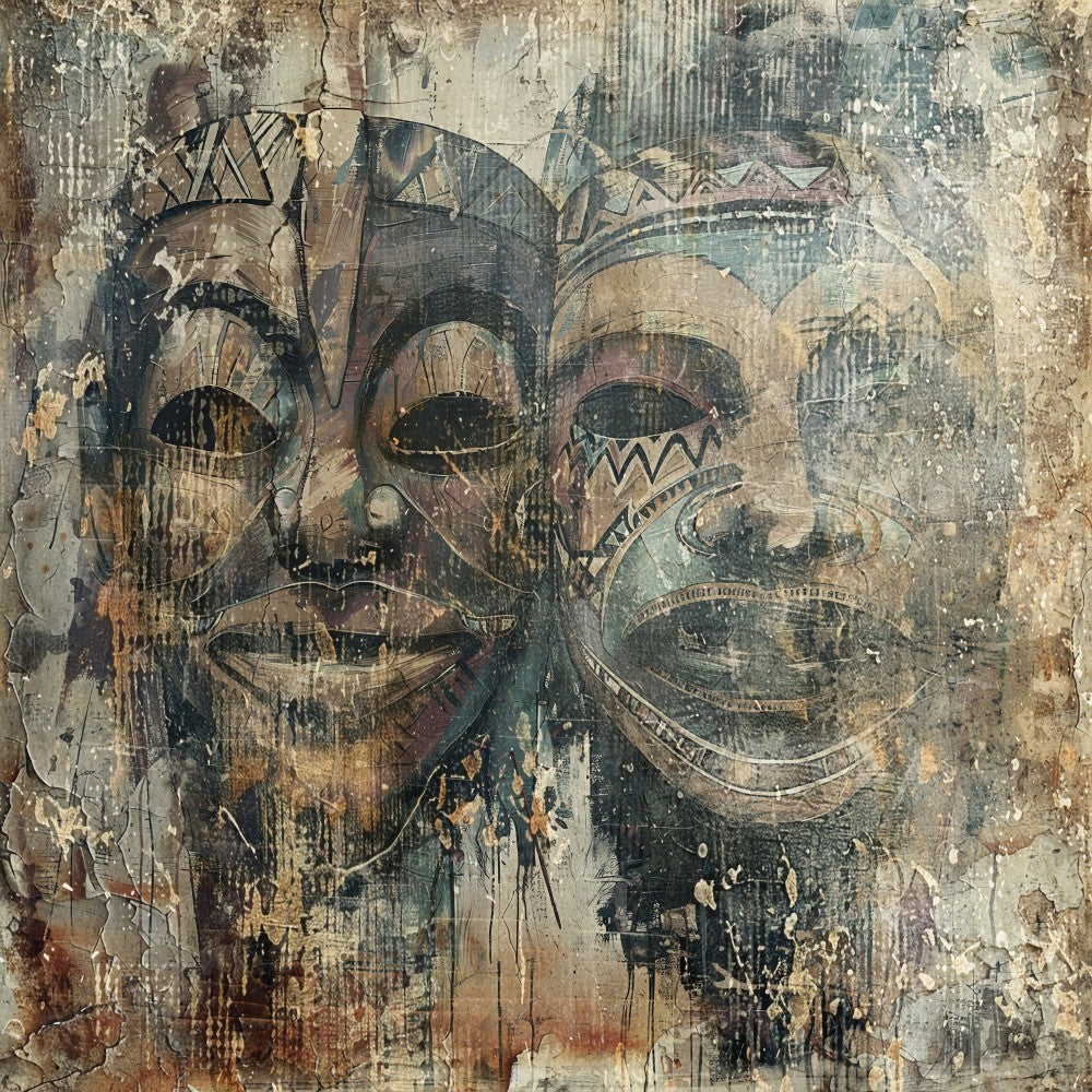 African Art Illustration Wallart 047