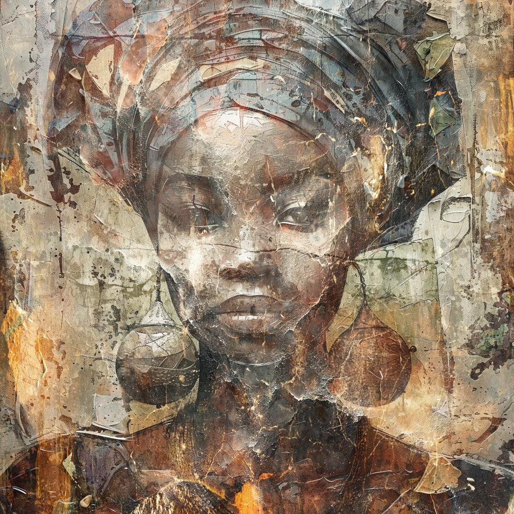 African Art Illustration Wallart 050
