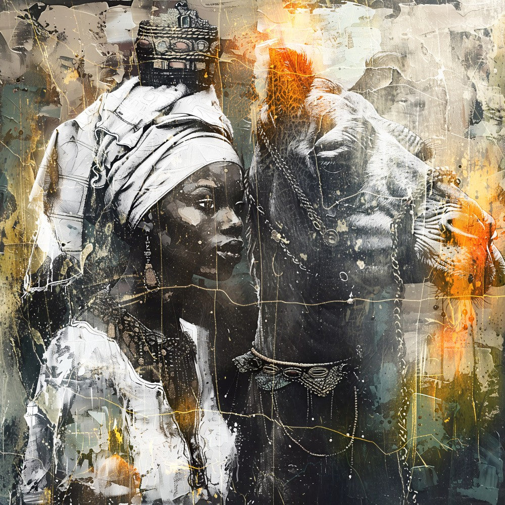 African Art Illustration Wallart 063