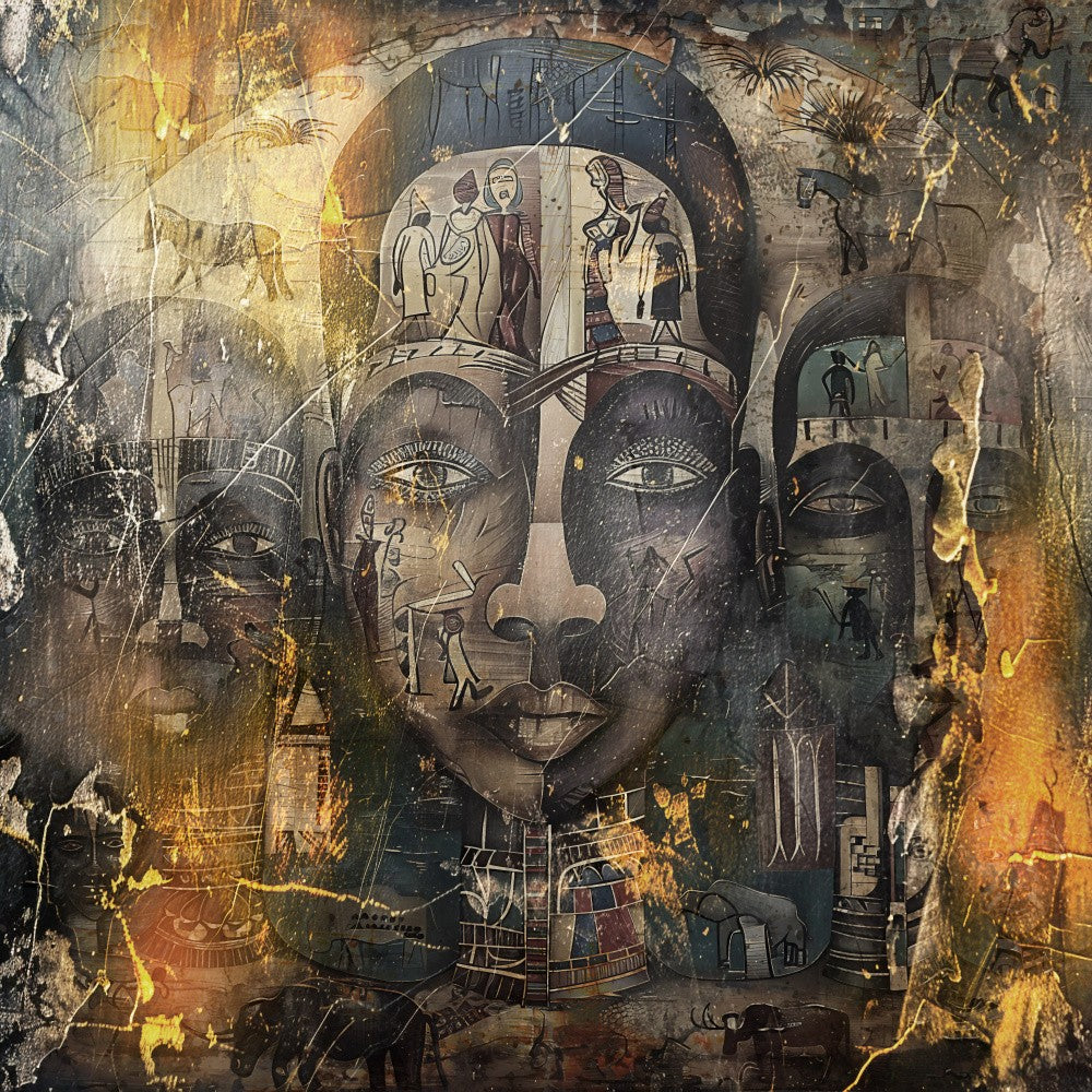 African Art Illustration Wallart 089