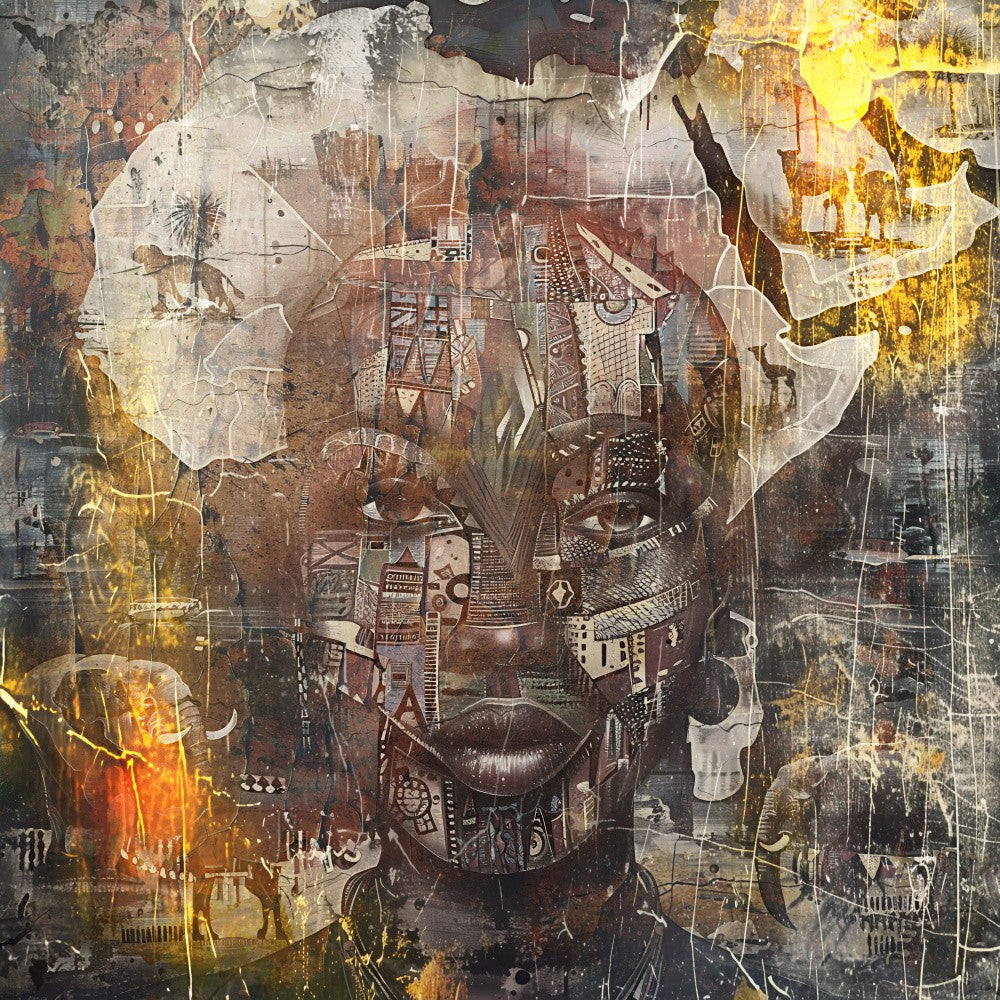 African Art Illustration Wallart 090