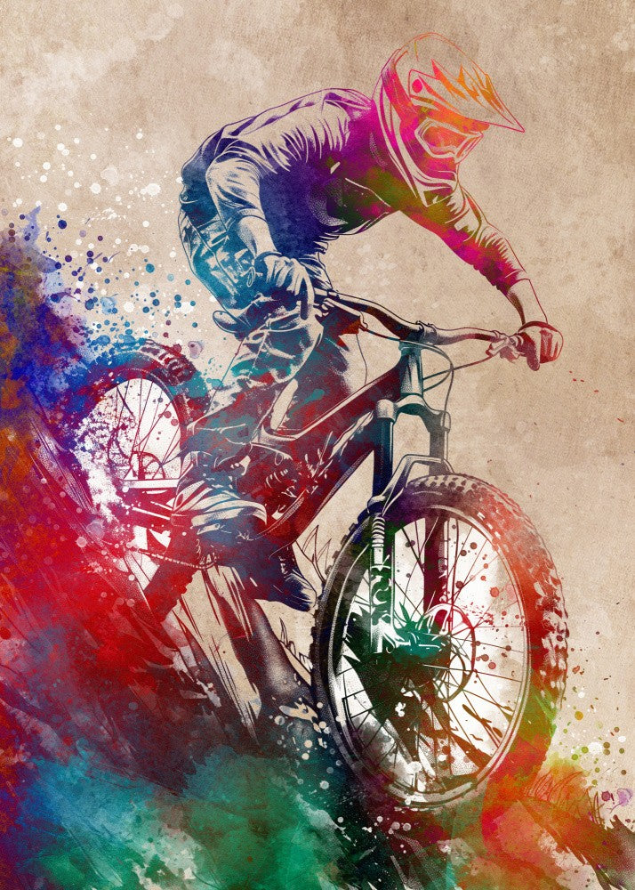 BMX biker sport art